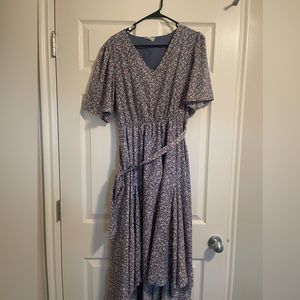 high low floral dress
